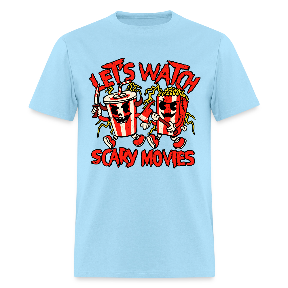 Scary Movies Shirt - powder blue