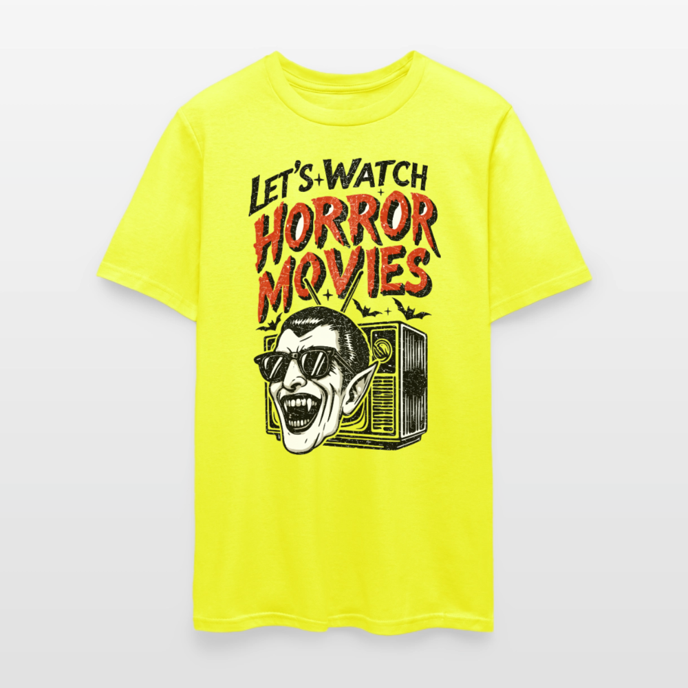 Let's Watch Horror Movies Shirt - safety green
