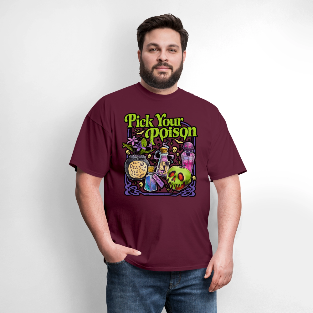 Pick Your Poison Shirt - burgundy
