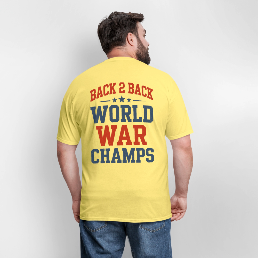 Back 2 Back World War Champs Tee - cornsilk