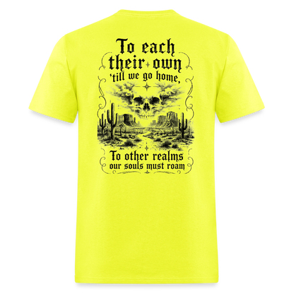 Turtles All the Way Down Tee - safety green