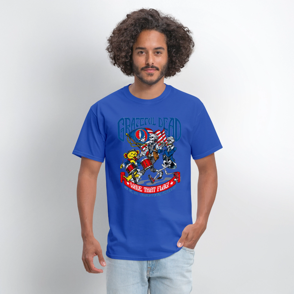 Grateful Dead "Wave That Flag" '87 Vintage Tee - royal blue