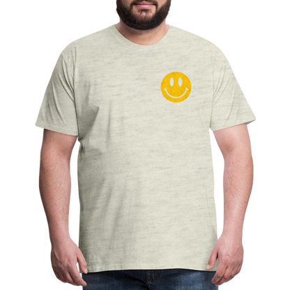 Be. Here. Now.™ Premium Graphic Tee - heather oatmeal