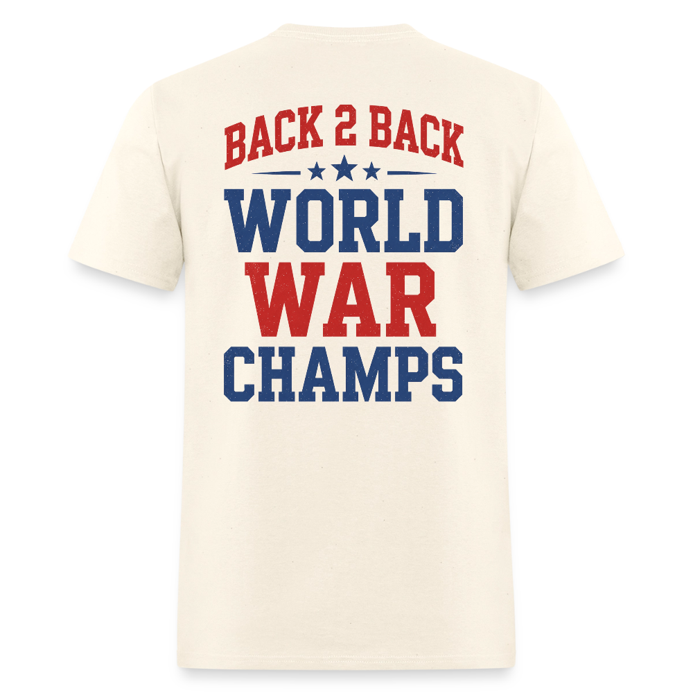 Back 2 Back World War Champs Tee - sweet cream heather