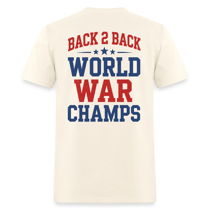 Back 2 Back World War Champs Tee - sweet cream heather