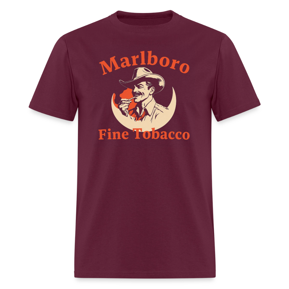 Marlboro Man in the Moon Shirt - burgundy