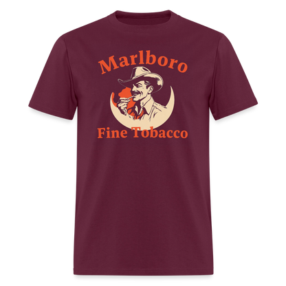 Marlboro Man in the Moon Shirt - burgundy