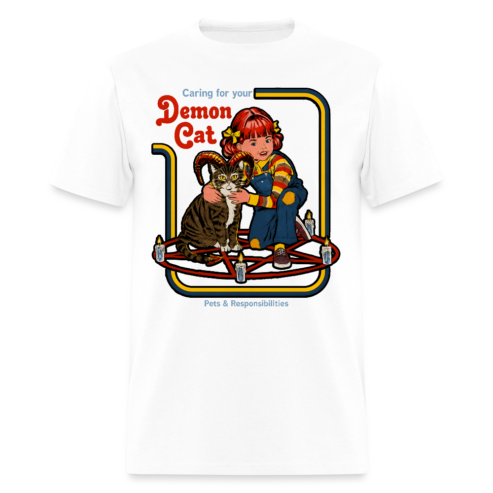 Demon Cat Shirt - white