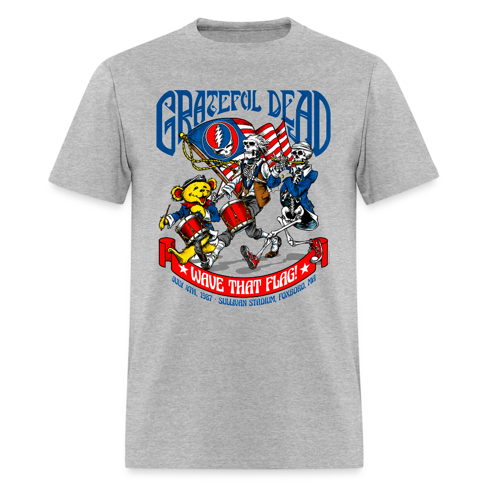Grateful Dead "Wave That Flag" '87 Vintage Tee - heather gray