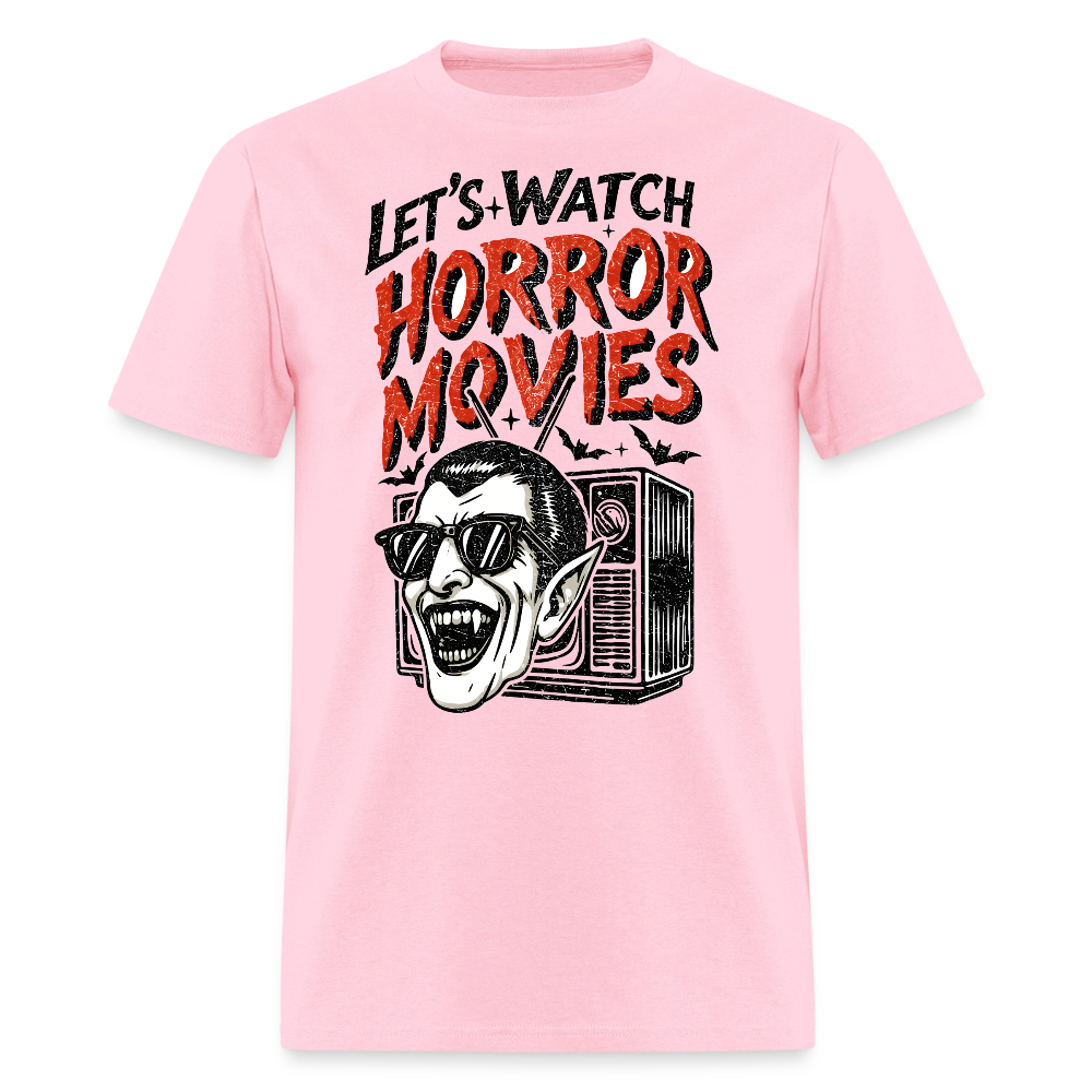 Let's Watch Horror Movies Shirt - pink