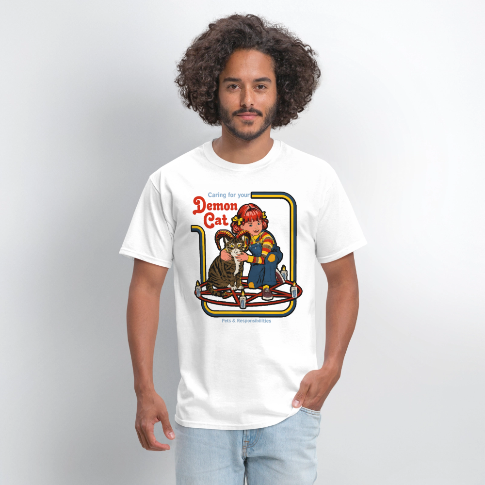 Demon Cat Shirt - white