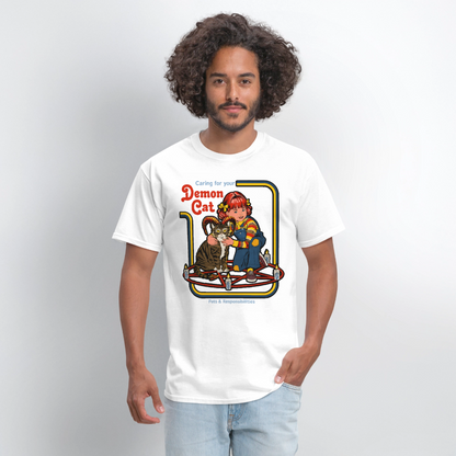 Demon Cat Shirt - white