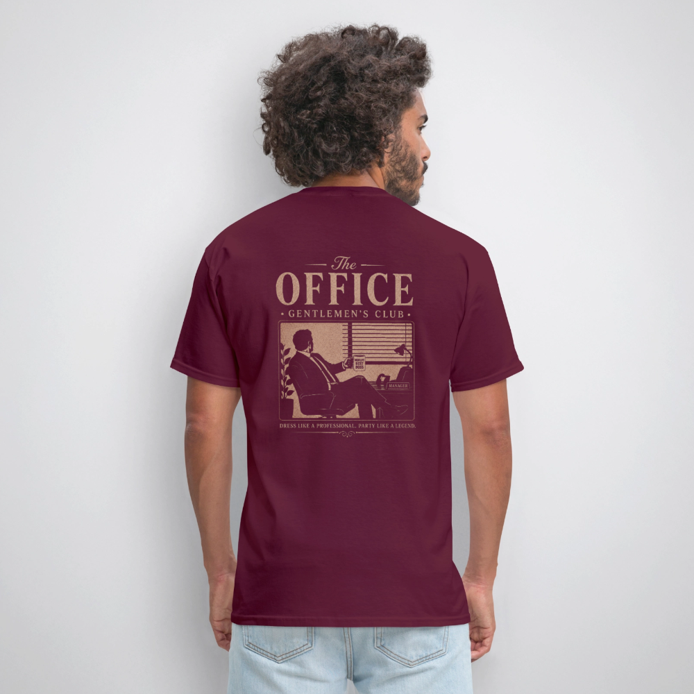 "The Office" Gentlemen's Club Tee - burgundy