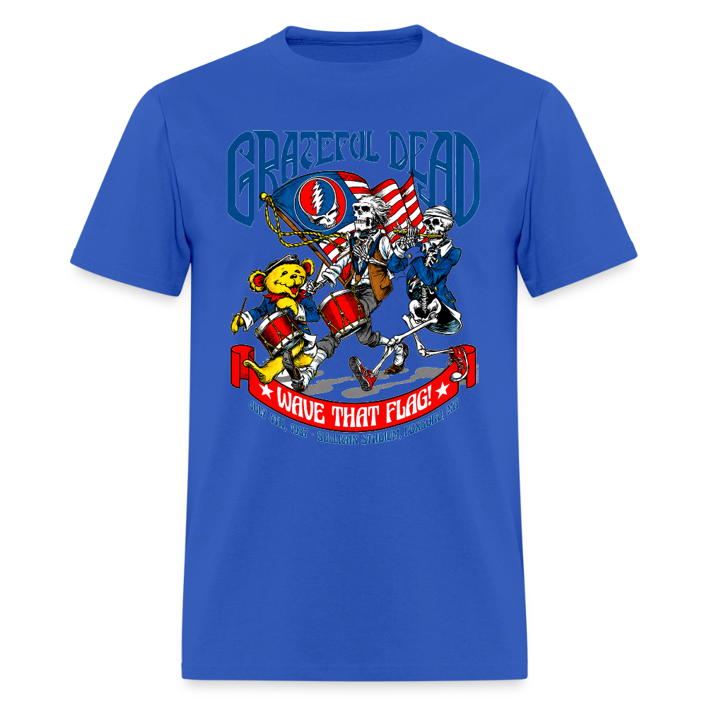 Grateful Dead "Wave That Flag" '87 Vintage Tee - royal blue