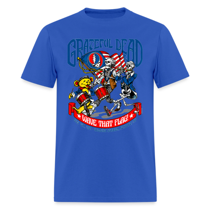 Grateful Dead "Wave That Flag" '87 Vintage Tee - royal blue