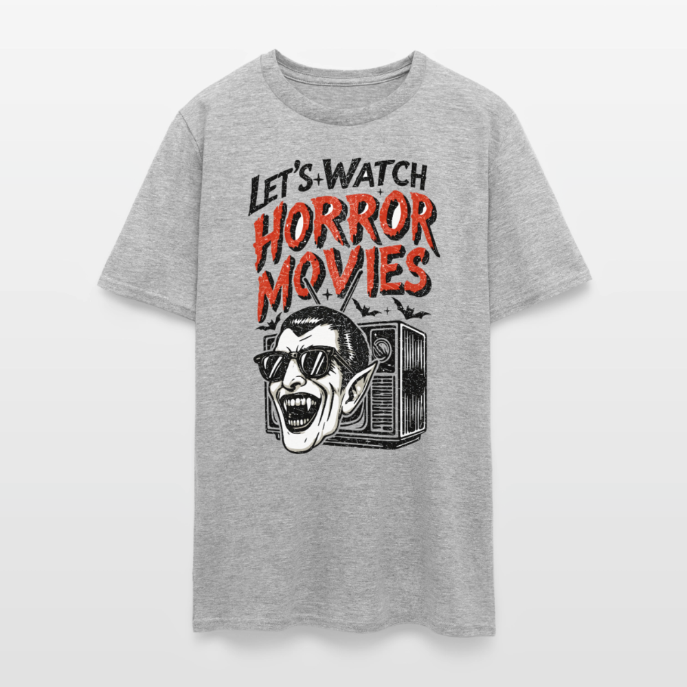 Let's Watch Horror Movies Shirt - heather gray