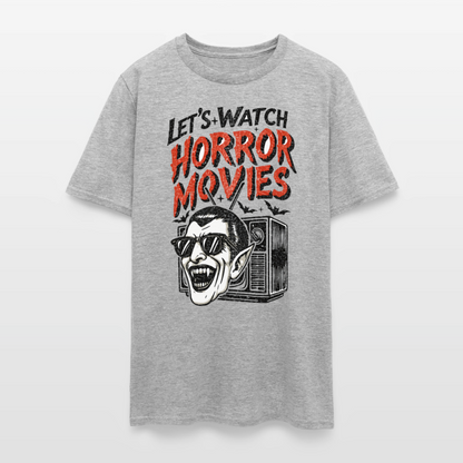 Let's Watch Horror Movies Shirt - heather gray