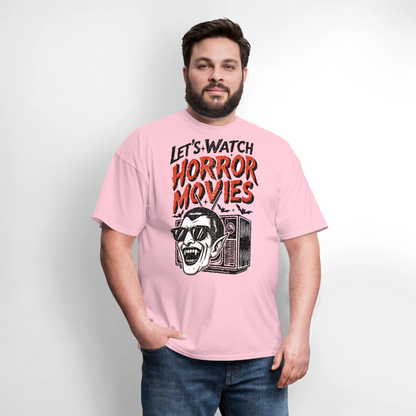 Let's Watch Horror Movies Shirt - pink