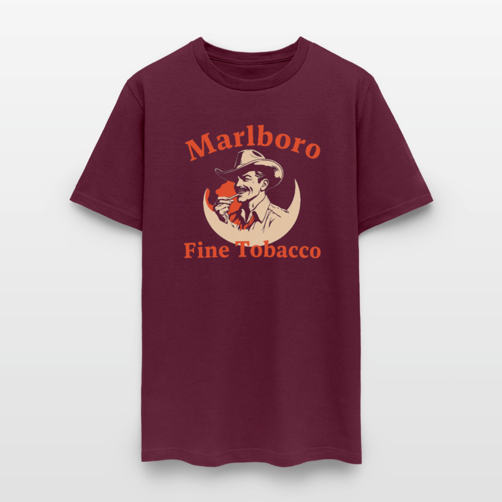 Marlboro Man in the Moon Shirt - burgundy