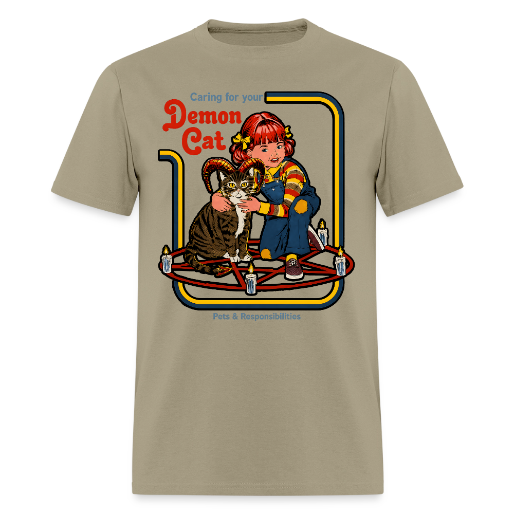 Demon Cat Shirt - khaki