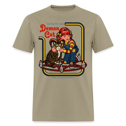 Demon Cat Shirt - khaki