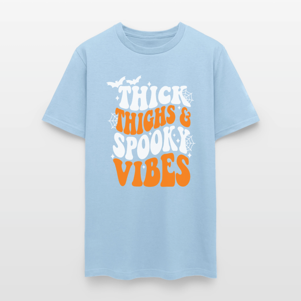 Thick Thighs and Spooky Vibes Shirt - powder blue
