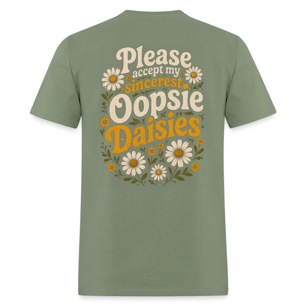 Oopsie Daisies Shirt - military green