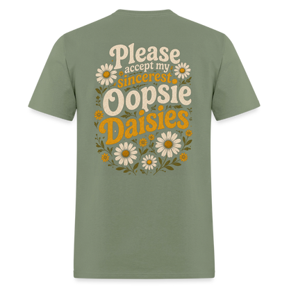 Oopsie Daisies Shirt - military green