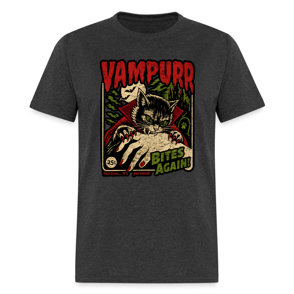 Vampurr Bites Again Shirt - heather black