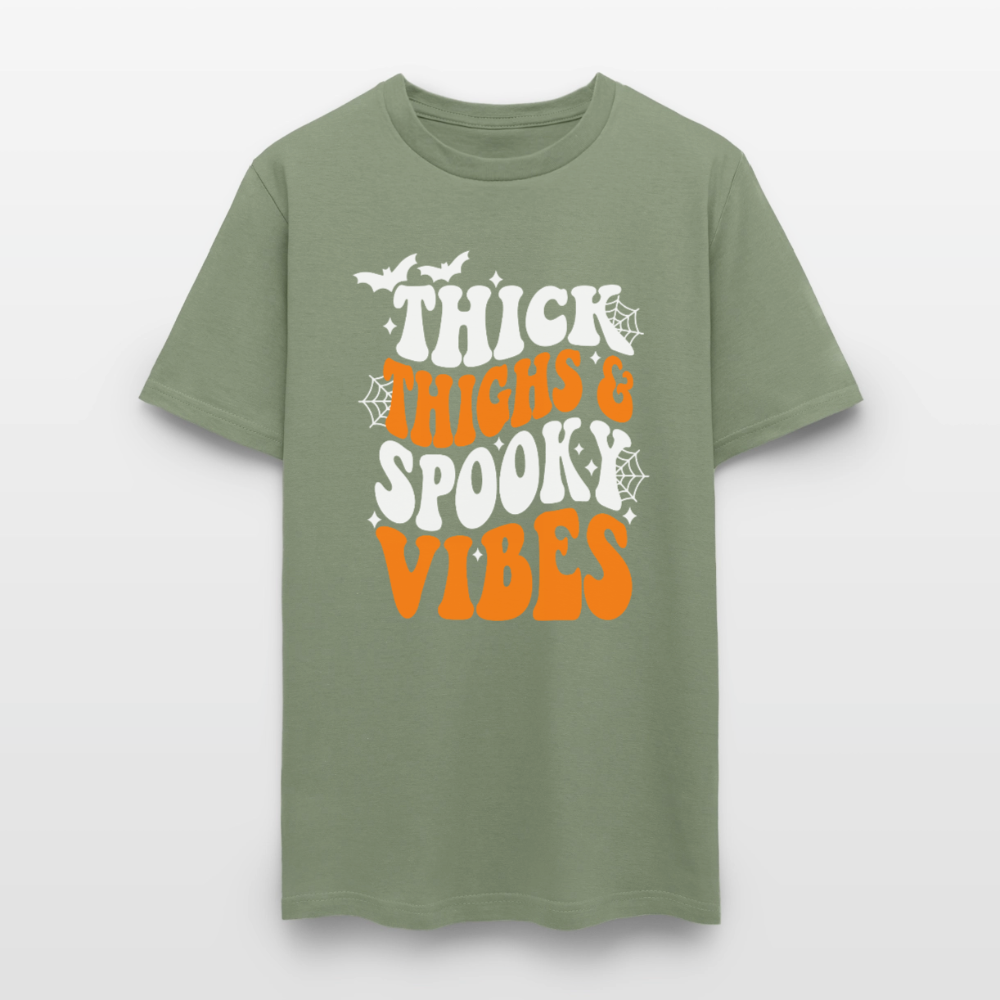 Thick Thighs and Spooky Vibes Shirt - military green