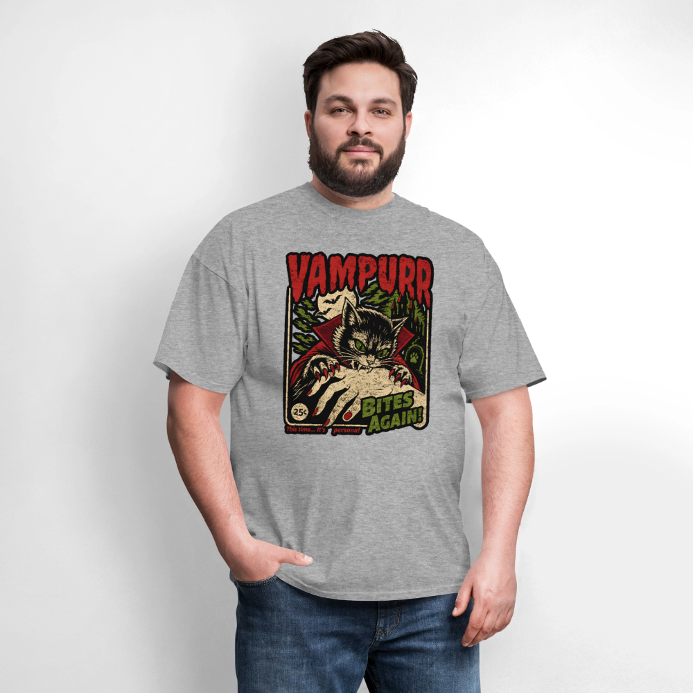 Vampurr Bites Again Shirt - heather gray