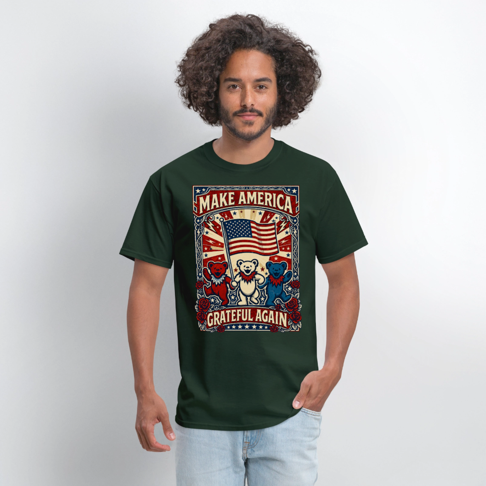 Make America Grateful Again Tee - forest green