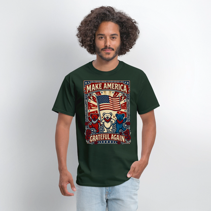 Make America Grateful Again Tee - forest green