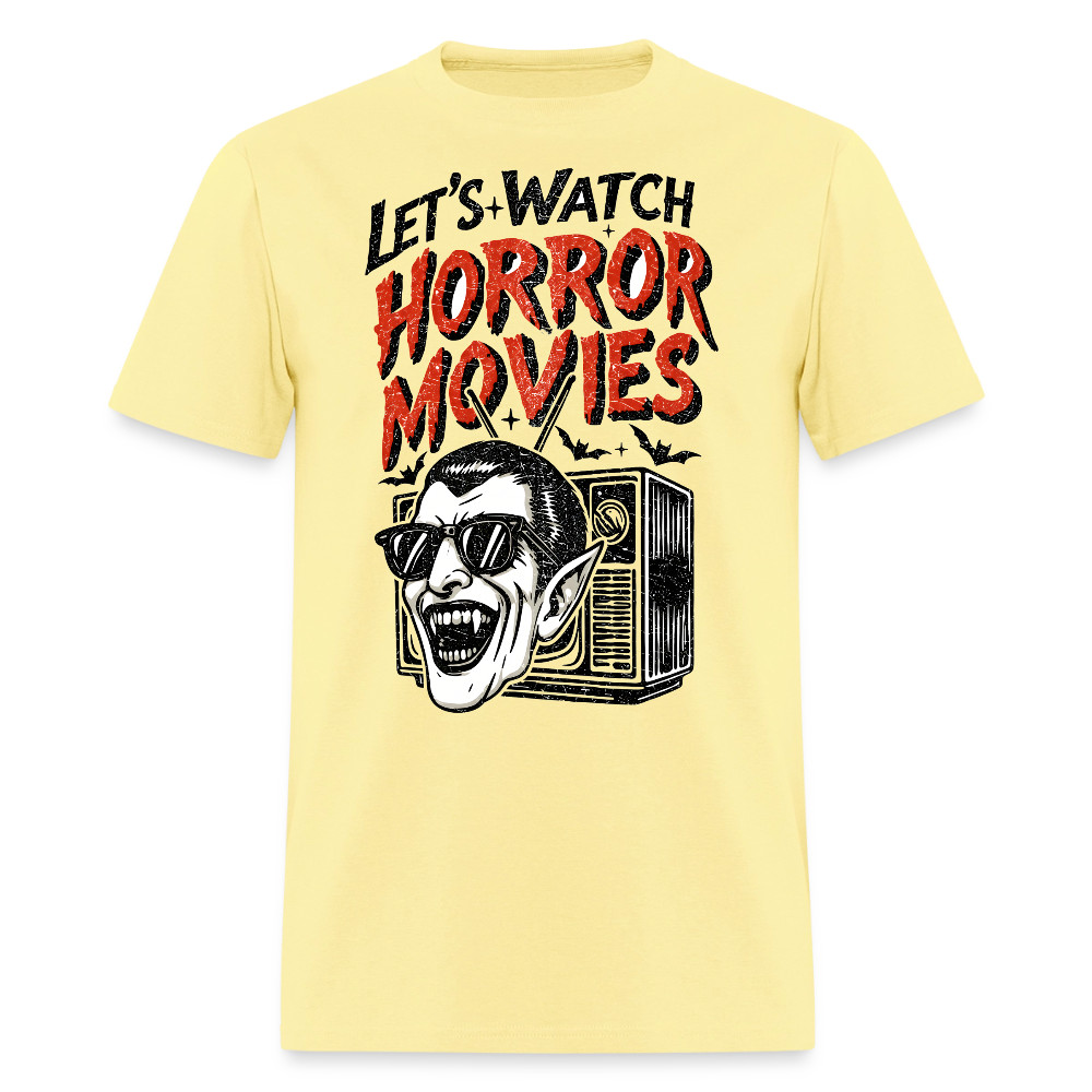 Let's Watch Horror Movies Shirt - cornsilk