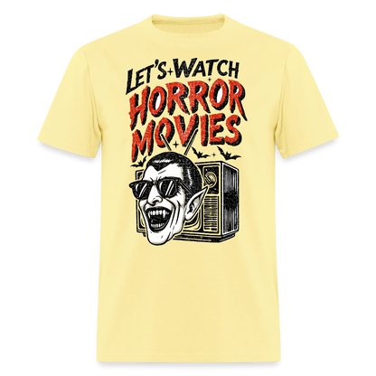Let's Watch Horror Movies Shirt - cornsilk