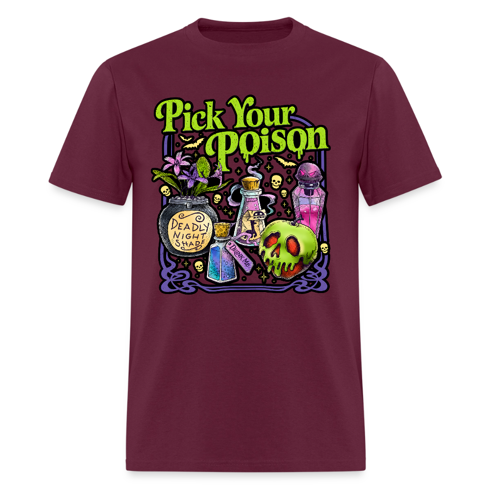 Pick Your Poison Shirt - burgundy