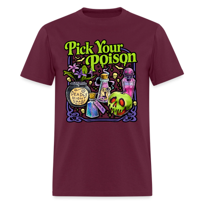 Pick Your Poison Shirt - burgundy