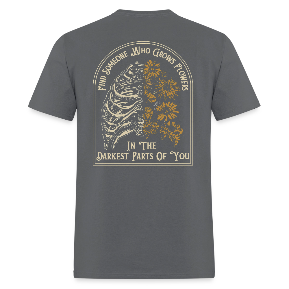 Flowers In The Dark™ Tee - charcoal