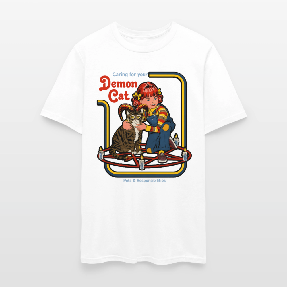 Demon Cat Shirt - white
