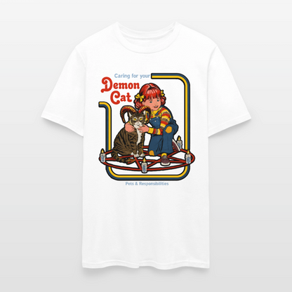 Demon Cat Shirt - white