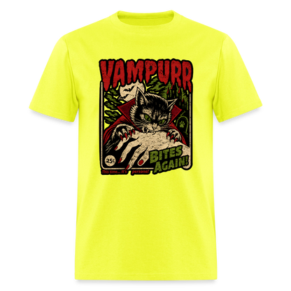 Vampurr Bites Again Shirt - safety green