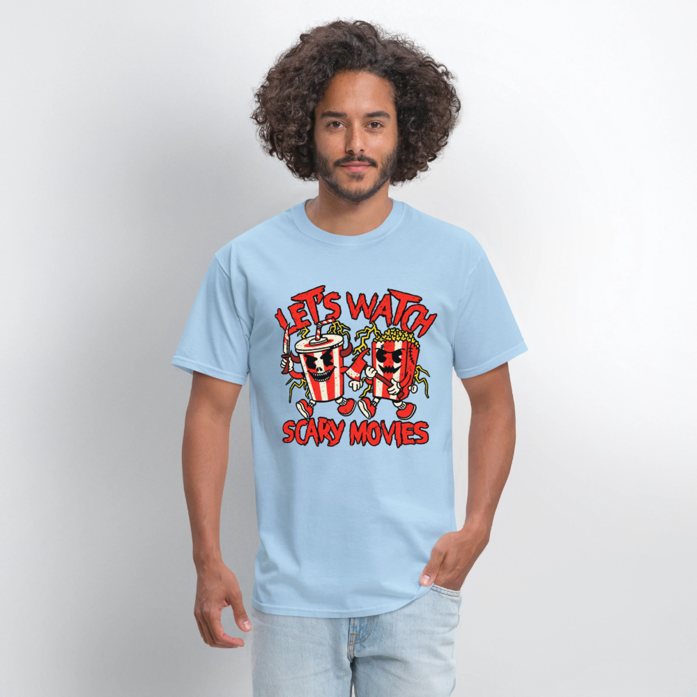 Scary Movies Shirt - powder blue