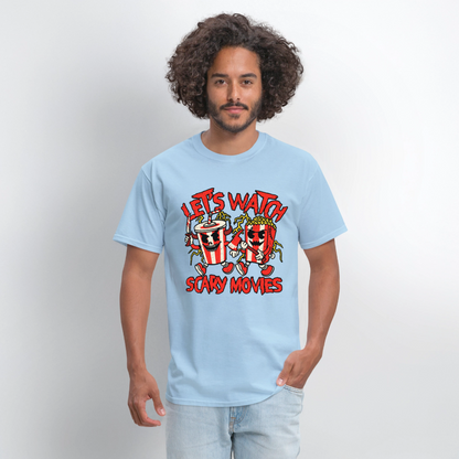 Scary Movies Shirt - powder blue