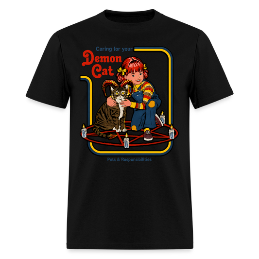 Demon Cat Shirt - black