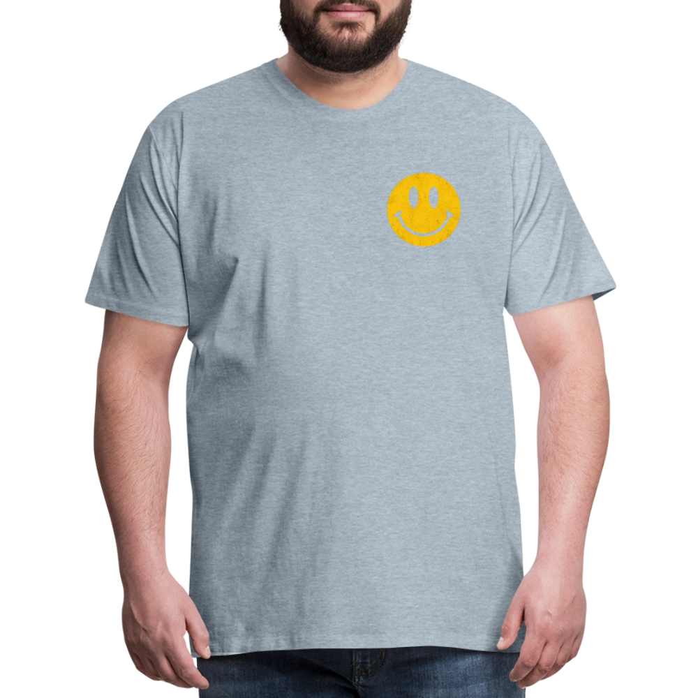 Be. Here. Now.™ Premium Graphic Tee - heather ice blue