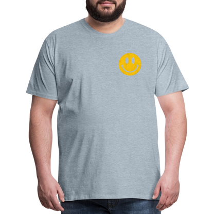 Be. Here. Now.™ Premium Graphic Tee - heather ice blue