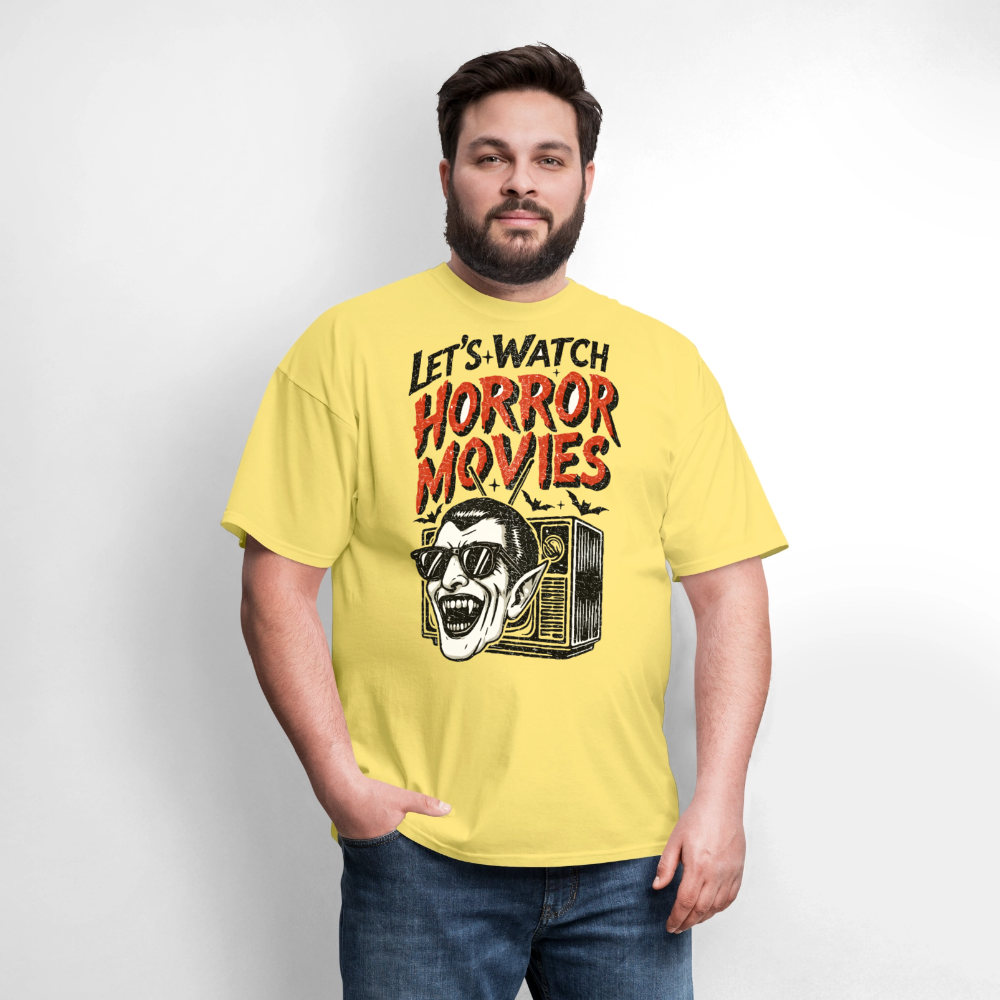 Let's Watch Horror Movies Shirt - cornsilk