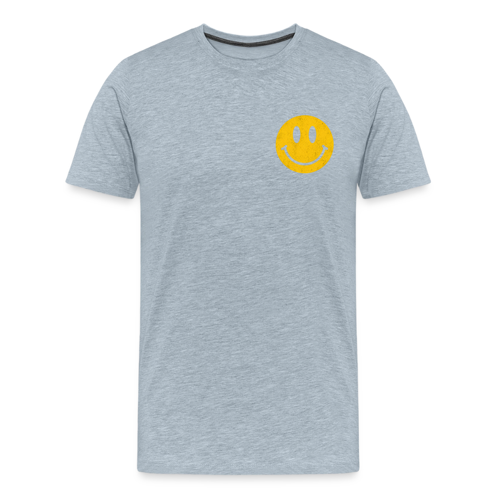 Be. Here. Now.™ Premium Graphic Tee - heather ice blue