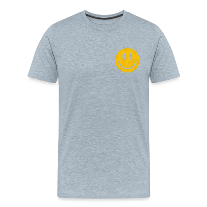 Be. Here. Now.™ Premium Graphic Tee - heather ice blue