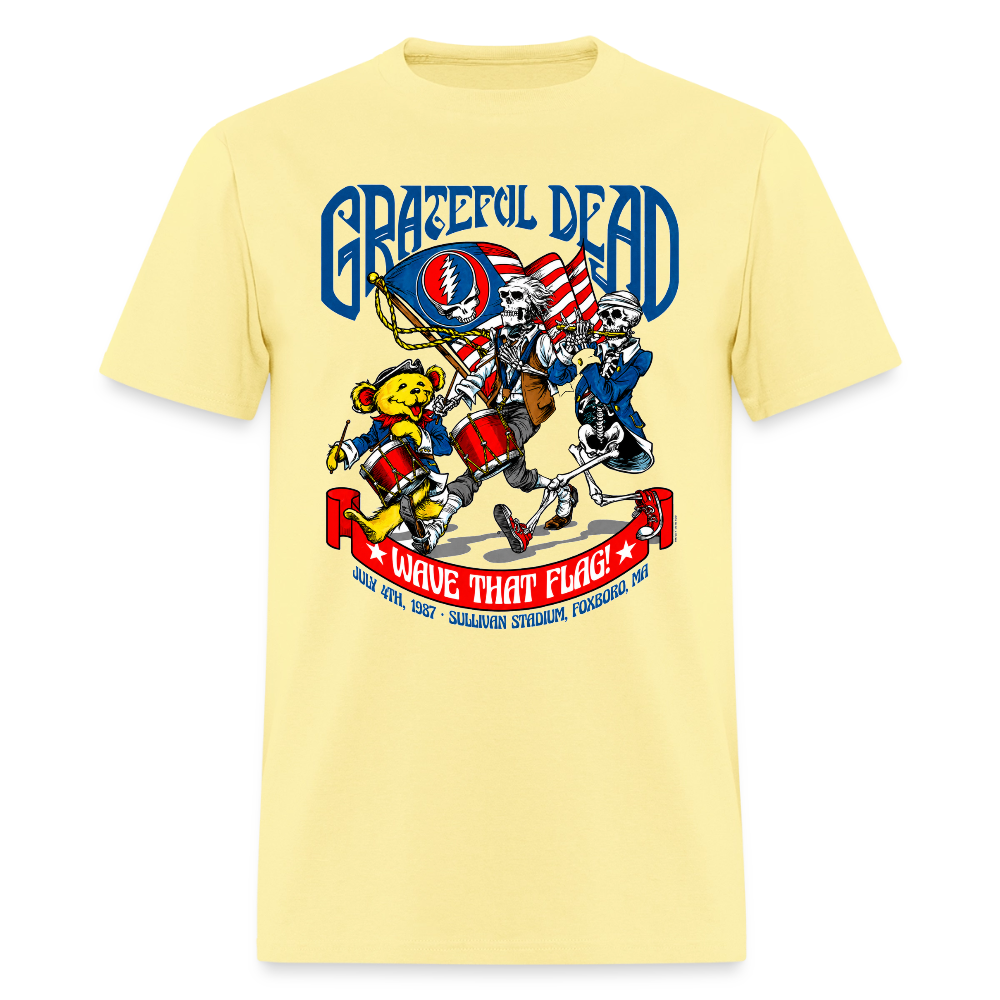 Grateful Dead "Wave That Flag" '87 Vintage Tee - cornsilk